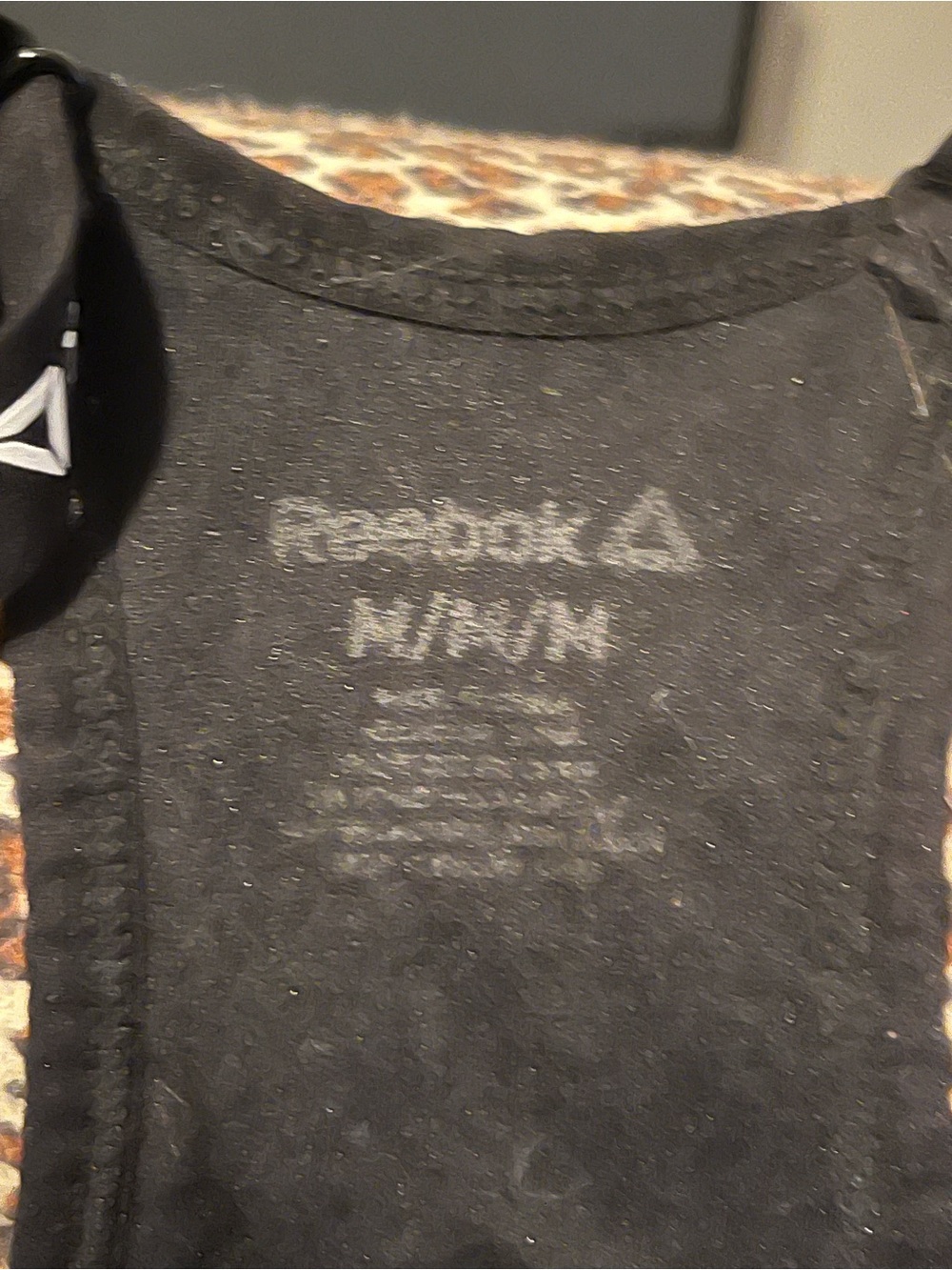 Reebok Black Racerback Sports Bra with Logo Trim - Picture 4 of 4